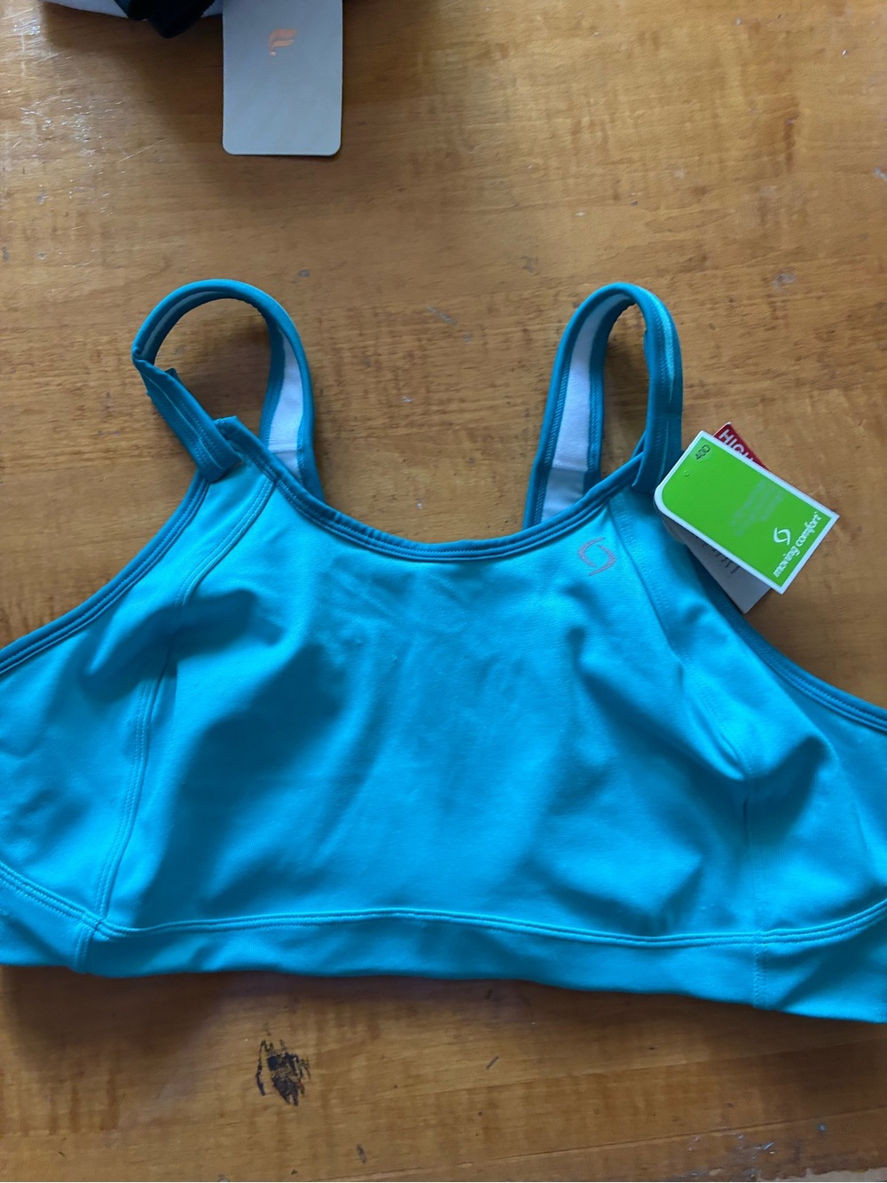 Women’s Turquoise Swim Top - Sporty Scoop Neck
